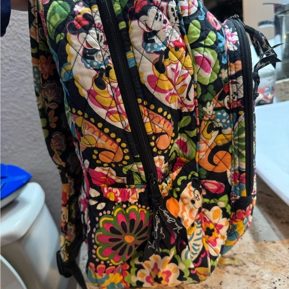 Vera Bradley Disney Parks Midnight with Mickey Quilted Backpack Retired Rare